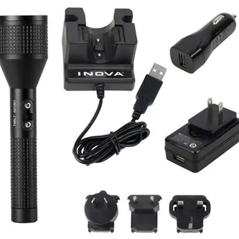 Nite Ize INOVA T4R Long Throw Rechargeable Tactical Flashlight - 1220 Lumens - Includes 1 x 5000mAh 21700 Li-ion Battery