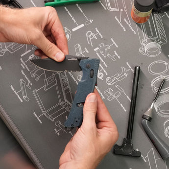 SOG Trident AT Folding Knife - Partially Serrated Blade - Olive Drab or Uniform Blue