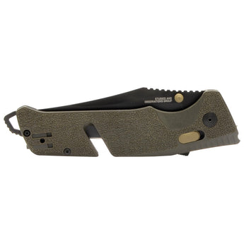 SOG Trident AT Folding Knife - Partially Serrated Blade - Olive Drab or Uniform Blue