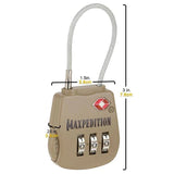 Maxpedition Tactical Luggage Lock - Black, Foliage Green, or Khaki