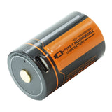 Fitorch UC20R 26350 2000mAh 3.7V Protected Lithium Ion (Li-ion) Button Top Battery with Built-In Micro USB Charge Port