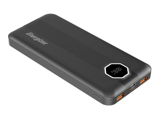 Energizer USB Quick-Charge Power Bank with Display Screen - 10,000mAh to 30,000mAh Capacity
