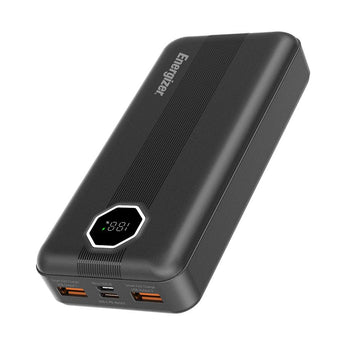 Energizer USB Quick-Charge Power Bank with Display Screen - 10,000mAh to 30,000mAh Capacity