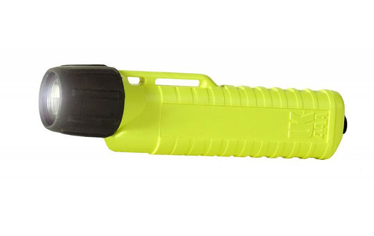 Underwater Kinetics UK4AA eLED CPO-AT 14431 Flashlight with Tail Switch - 120 Lumens - Class I Div 1 - Uses 4 x AAs - Safety Yellow