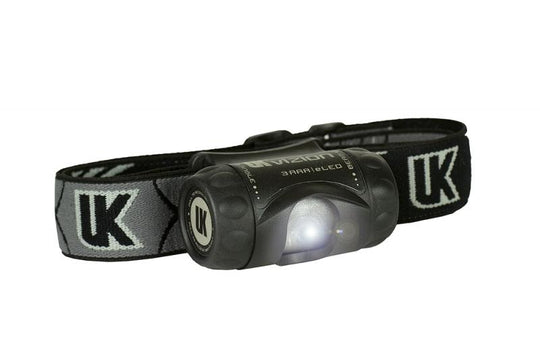 Underwater Kinetics 3AAA eLED Vizion I 17018 Headlamp with Woven Strap - 65 Lumens - Class I Div 1 - Uses 3 x AAAs - Black