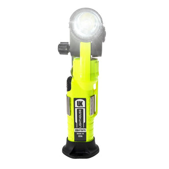 Underwater Kinetics 4AA Lighthouse LED Flashlight - 130 Lumens - Dual Beam - Rear Green - Uses 4 x AA - Safety Yellow