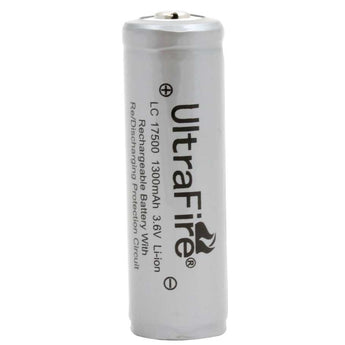 UltraFire UF 17500 1300mAh 3.7V Protected Lithium Ion (Li-ion) Button Top Battery - Bulk