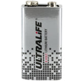 UltraLife U9VL-X 9V 1200mAh 10-Year Smoke Alarm Lithium Primary (LiMnO2) Battery - Snap Connectors - 1 Piece Retail Card