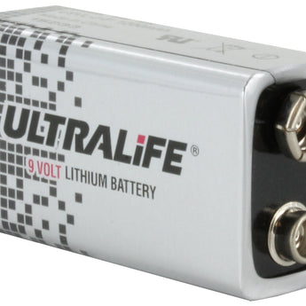 UltraLife U9VL-X 9V 1200mAh 10-Year Smoke Alarm Lithium Primary (LiMnO2) Battery - Snap Connectors - 1 Piece Retail Card
