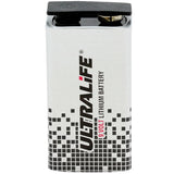 UltraLife Long-Life U9VL 9V 1200mAh Lithium (LiMnO2) Battery - Snap Connectors - 1 Piece Bulk - With Cap