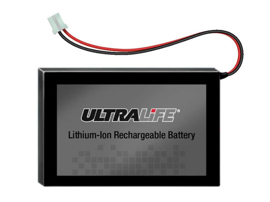 UltrapLife lithium-ion rechargeable battery with visible branding on a white background