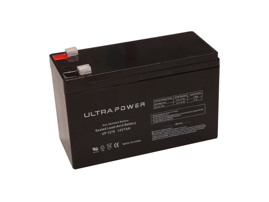 UltraPower UP1270F1 7Ah 12V Rechargeable Sealed Lead Acid (SLA) Battery - F1 Terminal