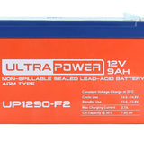 UltraPower UP1290F2 9Ah 12V Rechargeable Sealed Lead Acid (SLA) Battery - F2 Terminal