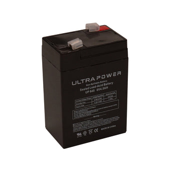 UltraPower UP645F1 4.5Ah 6V Rechargeable Sealed Lead Acid (SLA) Battery - F1 Terminal
