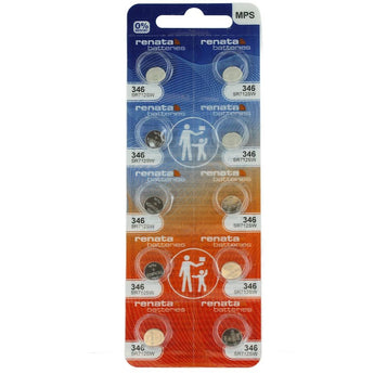 Renata 346 MPS 9.5mAh 1.55V Silver Oxide Coin Cell Battery - 1 Piece Tear Strip, Sold Individually