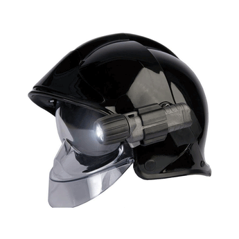 Flashlight on Helmet Mount