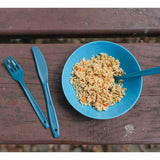 Ultimate Survival Technologies PackWare Dish Set - Includes Plate, Bowl, Cup, Fork, Knife and Spoon for Camping - Orange