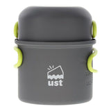 Ultimate Survival Technologies Solo Cook Kit - Hard Anodized Aluminum - Includes Pot with Lid / Frying Pan - Silicone Handles