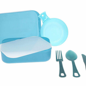 Ultimate Survival Technologies PackWare Mess Kit - Includes Cup, Cutting Board / Strainer, Eating Utensils and Storage Container / Bowls - Orange