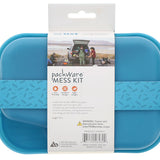 Ultimate Survival Technologies PackWare Mess Kit - Includes Cup, Cutting Board / Strainer, Eating Utensils and Storage Container / Bowls - Orange