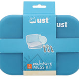 Ultimate Survival Technologies PackWare Mess Kit - Includes Cup, Cutting Board / Strainer, Eating Utensils and Storage Container / Bowls - Orange