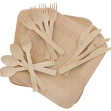 Ultimate Survival Technologies Bamboo Dinner Set with Utensils - 12 Piece Set