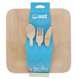 Ultimate Survival Technologies Bamboo Dinner Set with Utensils - 12 Piece Set