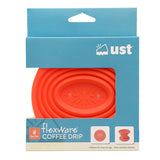 Ultimate Survival Technologies FlexWare Coffee Drip - Heat-Resistant Silicone - 3.25 x 4.5-inch Collapsible #2 Cone Filter Holder - Orange