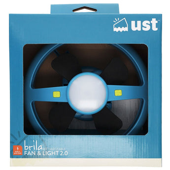Ultimate Survival Technologies Brila USB Rechargeable Fan and Light 2.0 - Uses Built-In Battery Pack