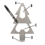 Ultimate Survival Technologies Tool A Long Micro Pine Tree Multi-Tool - Stainless Steel - 5 Total Tools - TSA-Compliant (20-02754)