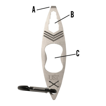 Ultimate Survival Technologies Tool A Long Micro Kayak Multi-Tool - Stainless Steel - 3 Total Tools - TSA-Compliant (20-02755)