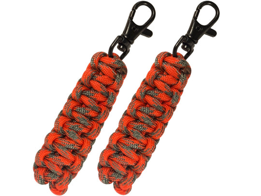 Ultimate Survival Technologies ParaTinder Zipper Pull - Includes 2 x 550 Paracord with Fire Tinder - Orange and Gray (20-02986)