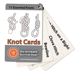 Ultimate Survival Technologies Learn and Live Pocket Guide - Knot Cards - 11 Informative Cards for Tying Knots (20-80-1030)