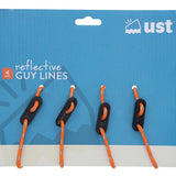 Ultimate Survival Technologies Guy Line Reflective Rope - 4 x 13-foot (4cm) Cords - Orange