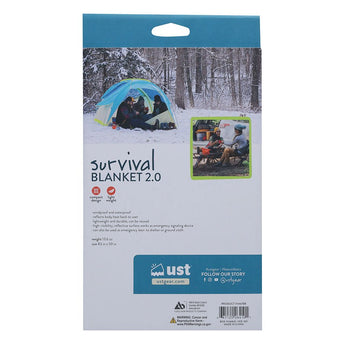 Ultimate Survival Technologies Survival Blanket 2.0 Protective Gear - 60 x 83-inch All-Weather Polyester Cloth - Orange/Reflective