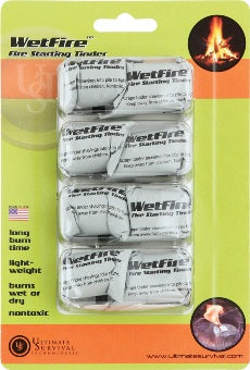 Ultimate Survival Technologies WetFire Fire-Starting Tinder - Works with UST Sparking Devices - 8 Pack (20-1WG0412)