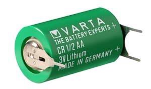 Varta CR1/2AA-SLF 3V Lithium Battery - 3 Pin (10mm +)