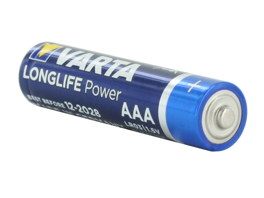 Varta Long Life Power AAA 1.5V Alkaline Button Top Batteries - Bulk