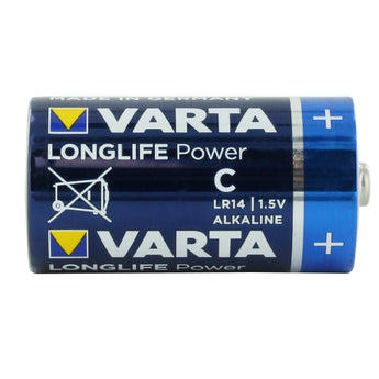 Varta Long Life Power C 1.5V Alkaline Button Top Batteries - Retail Packaging, Sold Individually