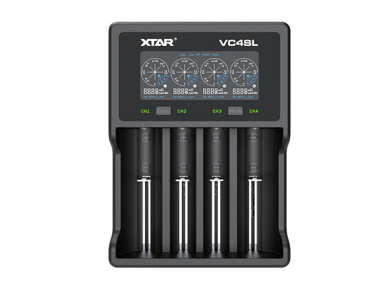 XTAR VC4SL 4-Bay Smart Battery Charger Front View