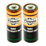 Vinnic ER1NMSG N 1.5V 400mAh Extra Heavy Duty Button Top Batteries - 2pc Shrink Wrap