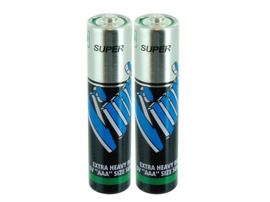 Vinnic SR03MSG AAA 500mAh 1.5V Super Heavy Duty Batteries - 2 Pack Shrink Wrap