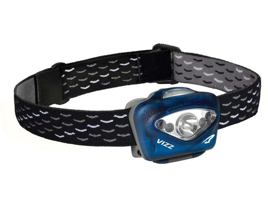 Princeton Tec VIZZ Headlamp - Maxbright and RED LED - 420 Lumens - Uses 3 x AAA (Included) - Blue