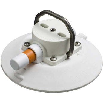 SeaSucker 6in Vacuum Mount with Flat-Top or Pointed Stainless Steel D-Ring - Black or White