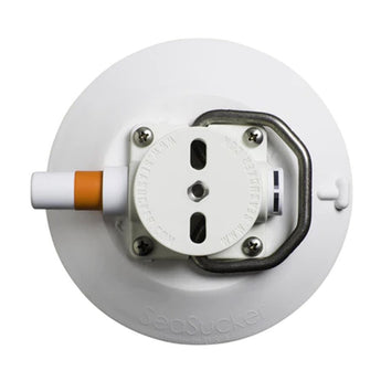 SeaSucker 6in Vacuum Mount with Flat-Top or Pointed Stainless Steel D-Ring - Black or White