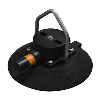 SeaSucker 6in Vacuum Mount with Flat-Top or Pointed Stainless Steel D-Ring - Black or White