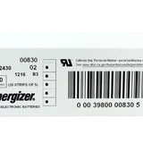 Energizer ECR2430 290mAh 3V Lithium Primary (LiMNO2) Coin Cell Battery - 1 Piece Tear Strip, Sold Individually