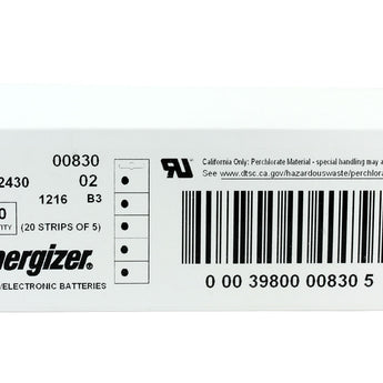 Energizer ECR2430 290mAh 3V Lithium Primary (LiMNO2) Coin Cell Battery - 1 Piece Tear Strip, Sold Individually