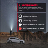 Wagan Brite-Nite 2 Million LED Rechargeable Spotlight Lantern - 600 Lumens - Includes 3.7V 1800mAh Li-ion Battery Pack