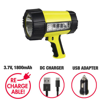 Wagan Brite-Nite 2 Million LED Rechargeable Spotlight Lantern - 600 Lumens - Includes 3.7V 1800mAh Li-ion Battery Pack